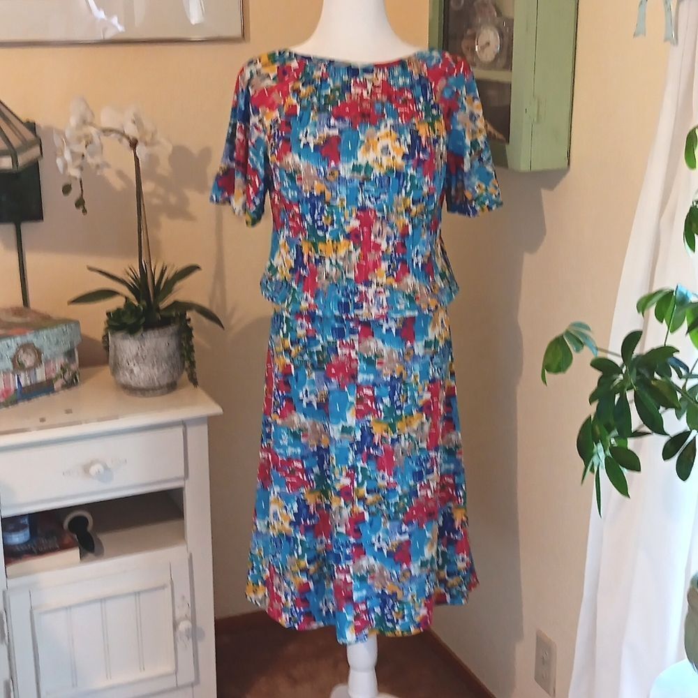 Anne's Closet HANDMADE Dress. Blouson, Floral - Picture 5 of 10